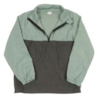 Světleolivovošedo-tmavošedá manšestrová bunda 