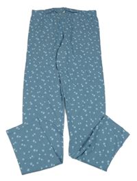 Modrošedé kytičkované legíny YIGGA