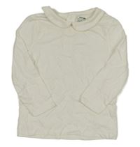 Bílé triko s límečkem KIABI