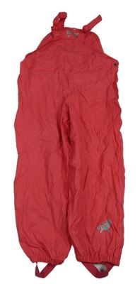 Jahodové nepromokavé laclové kalhoty s pony C&A