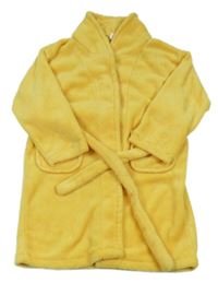 Žlutý plyšový župan
