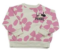 Smetanovo-růžová vzorovaná mikina s Minnie ZARA