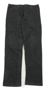 Černé šisované legíny riflového vzhledu 