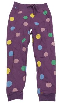 Purpurové puntíkaté tepláky St. Bernard