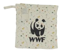 Nové - bílý sáček s pandou a obrázky F&F