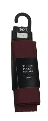 Nové - tmavovínový saténový kapesníček do saka Next