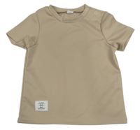 Béžové tričko s nášivkou SHEIN