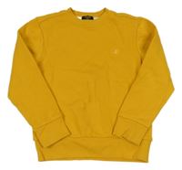 Tmavožlutá mikina s výšivkou OVS