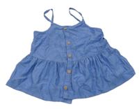 Modrý melírovaný halenkový propínací top H&M