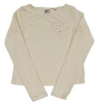 Smetanové triko s mlíčkem H&M