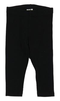 Černé žebrované legíny Next