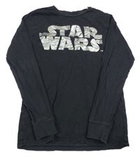 Černé pyžamové triko s nápisy - Star Wars H&M