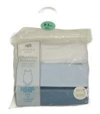 Nové - 3x - Tílkové body - Modré, světlemodré, bílé PRIMARK