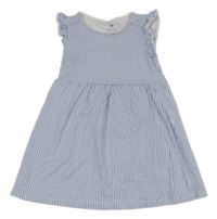 Modro-bílé pruhované šaty s volánky H&M