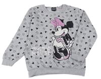 Šedá melírovaná mikina s Minnie Disney