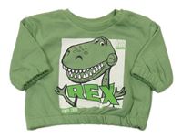 Tmavozelená mkina s T-Rexem PRIMARK