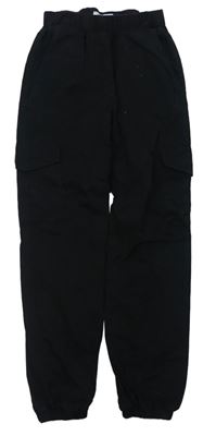 Černé cargo cuff kalhoty New Look
