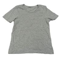 Šedé melírované tričko Pocopiano
