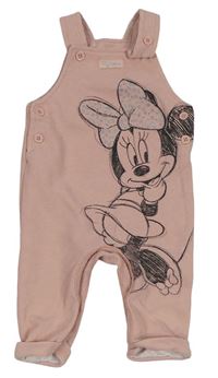 Růžové žebrované laclové tepláky s Minnie Primark