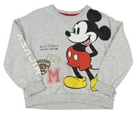 Šedá melírovaná oversize mikina s Mickeym M&S