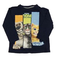 Tmavomodré triko s kočkami a psem - Talking Tom