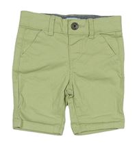 Světlezelené plátěné chino kraťasy Primark
