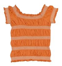 Oranžové tričko s výšivkami M&S