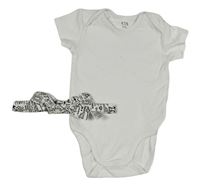 2set - Bílé body + bílá čelenka s obrázky