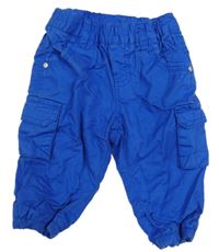 Safírové plátěné podšité cargo cuff kalhoty Chicco