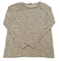 Béžové vzorované triko H&M