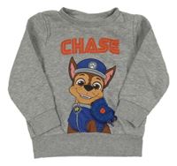 Šedá melírovaná mikina s Chasem zn. Nickelodeon