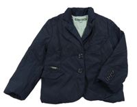 Tmavomodré šusťákové zateplené sako