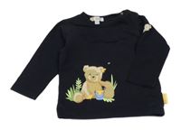 Černé triko s medvědem Steiff