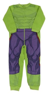 Zeleno-fialový fleecový overal - Hulk Marvel