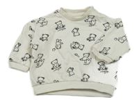 Smetanová mikina s medvědy H&M