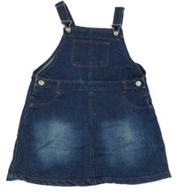 Tmavomodré riflové laclové šaty