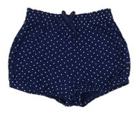 Tmavomodré puntíkaté bavlněné kraťasy Vertbaudet