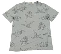 Šedé tričko s dinosaury H&M