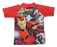 Červeno-barevné UV tričko s Avengers Marvel
