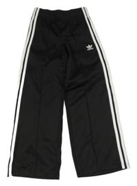 Černé sportovní široké tepáky s logem Adidas