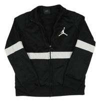 Černo-bílá sportovní propínací mikina s logem Air Jordan