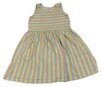 Bílo-barevné pruhované šaty kids