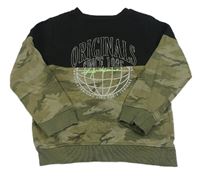 Khaki-černá army mikina s nápisem George