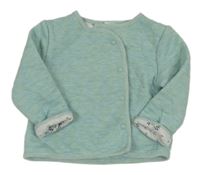 Zelenomodrá prošívaná propínací mikina C&A