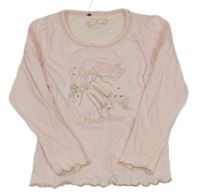 Světlerůžové triko s nápisy Girl2Girl