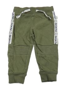 Khaki tepláky s pruhem s nápisem Liegelind