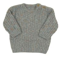 Světlemodro-barevný pletený svetr 