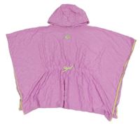 Růžové vzorované plážové pončo s mušličkami a kapucí River Island