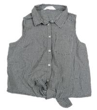 Černá kostičkovaná halenka H&M