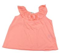 Neonově růžový top s volánkem H&M